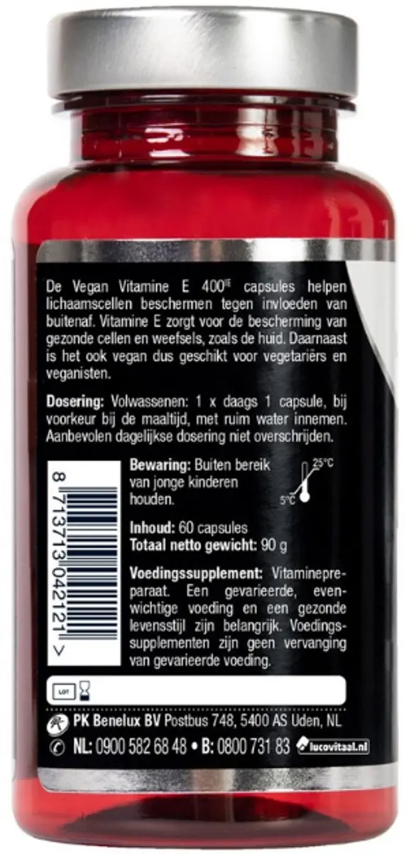 Lucovitaal Vitamine E 400 IE 60 Capsules - 100% Vegan