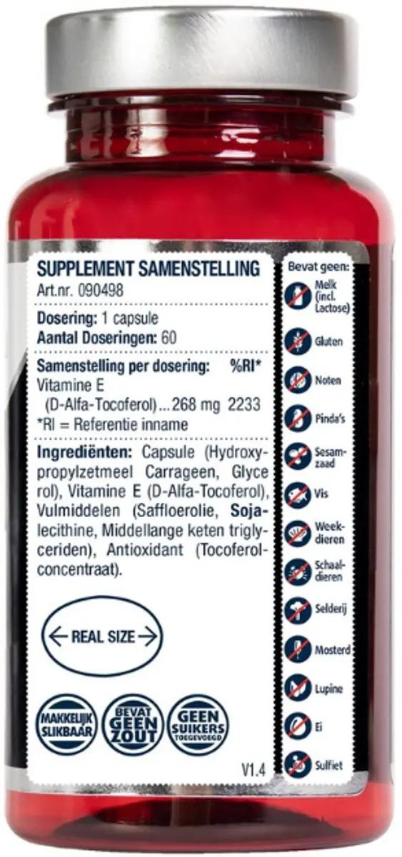 Lucovitaal Vitamine E 400 IE 60 Capsules - 100% Vegan