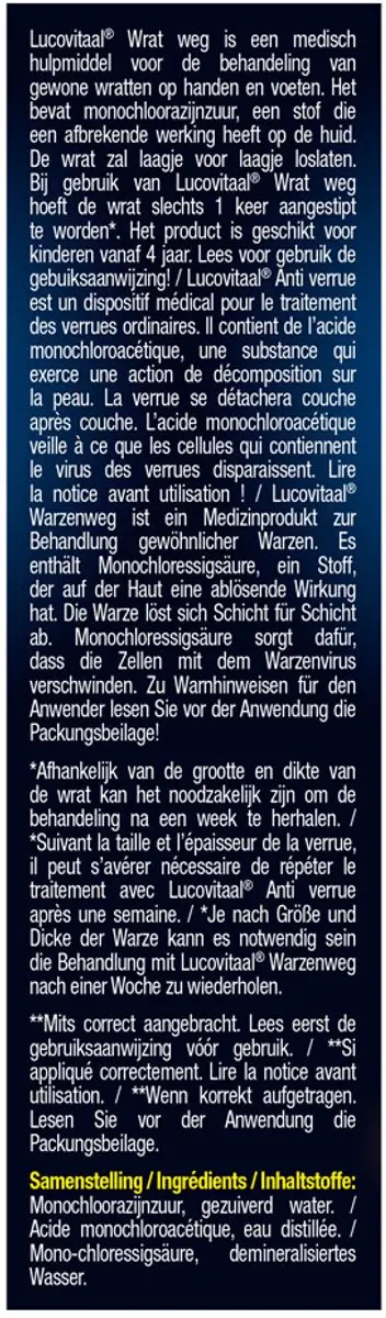 Lucovitaal Wrat Weg 2ml - 2 Stuks