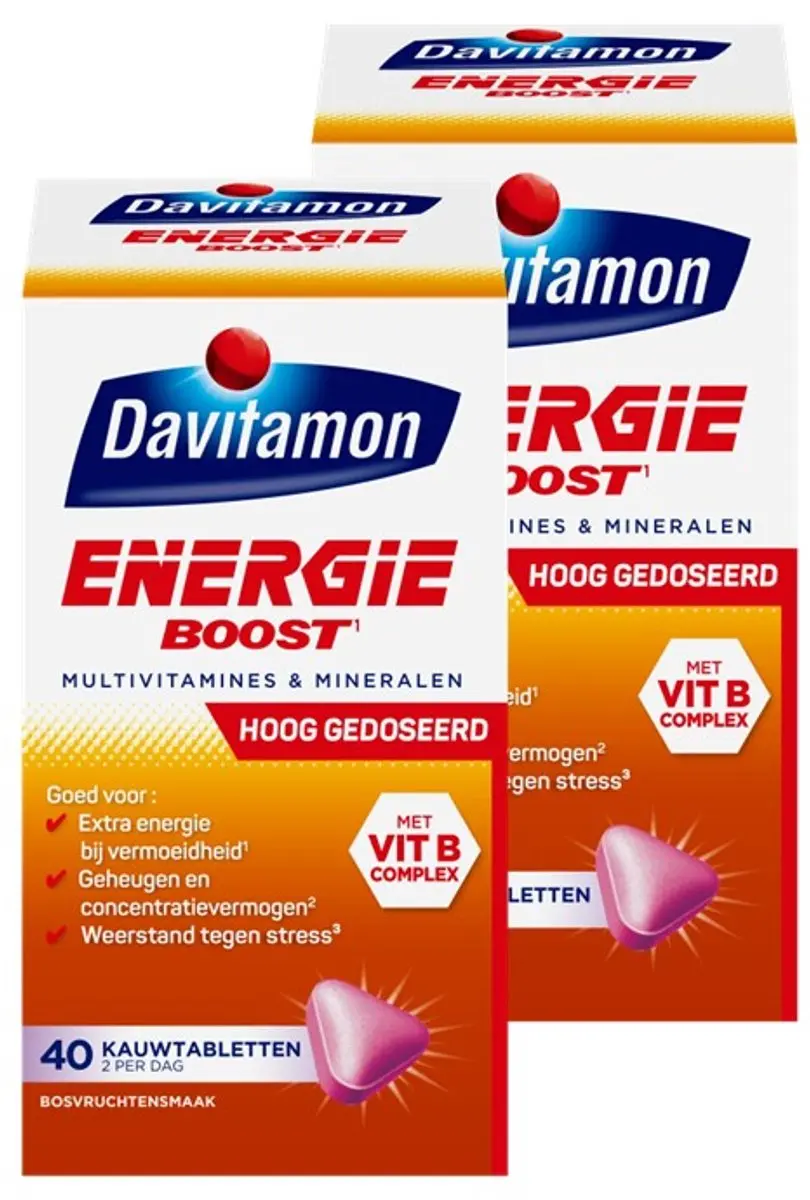 Davitamon Energie Boost Forte Bosvruchten 80 Tabletten