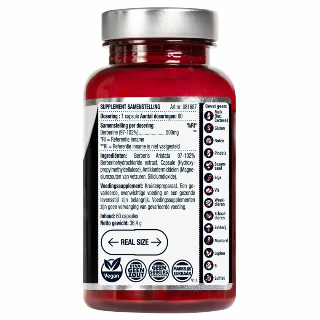 Lucovitaal Berberine Puur 500mg - 120 Capsules