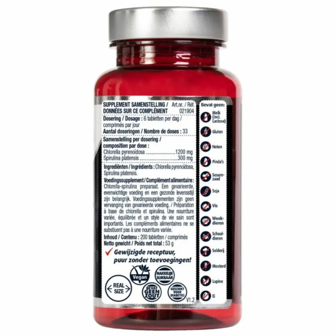 Lucovitaal Chlorella Spirulina 400g - 2x200 Tabletten