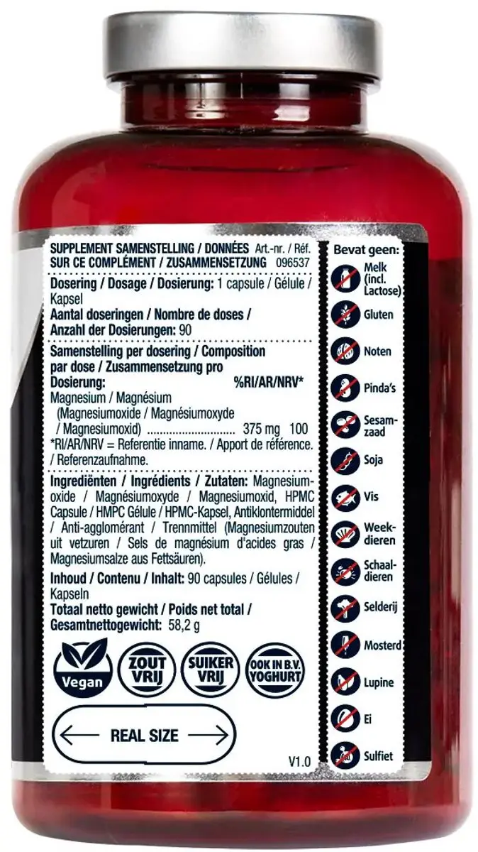 Lucovitaal Magnesiumoxide 375mg Capsules - 90 Stuks