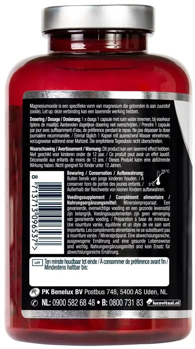 Lucovitaal Magnesiumoxide 375mg Capsules - 90 Stuks