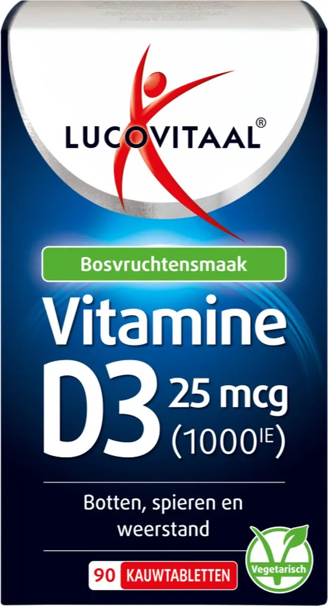 Lucovitaal Vitamine D3 25mcg Kauwtabletten - 90 stuks