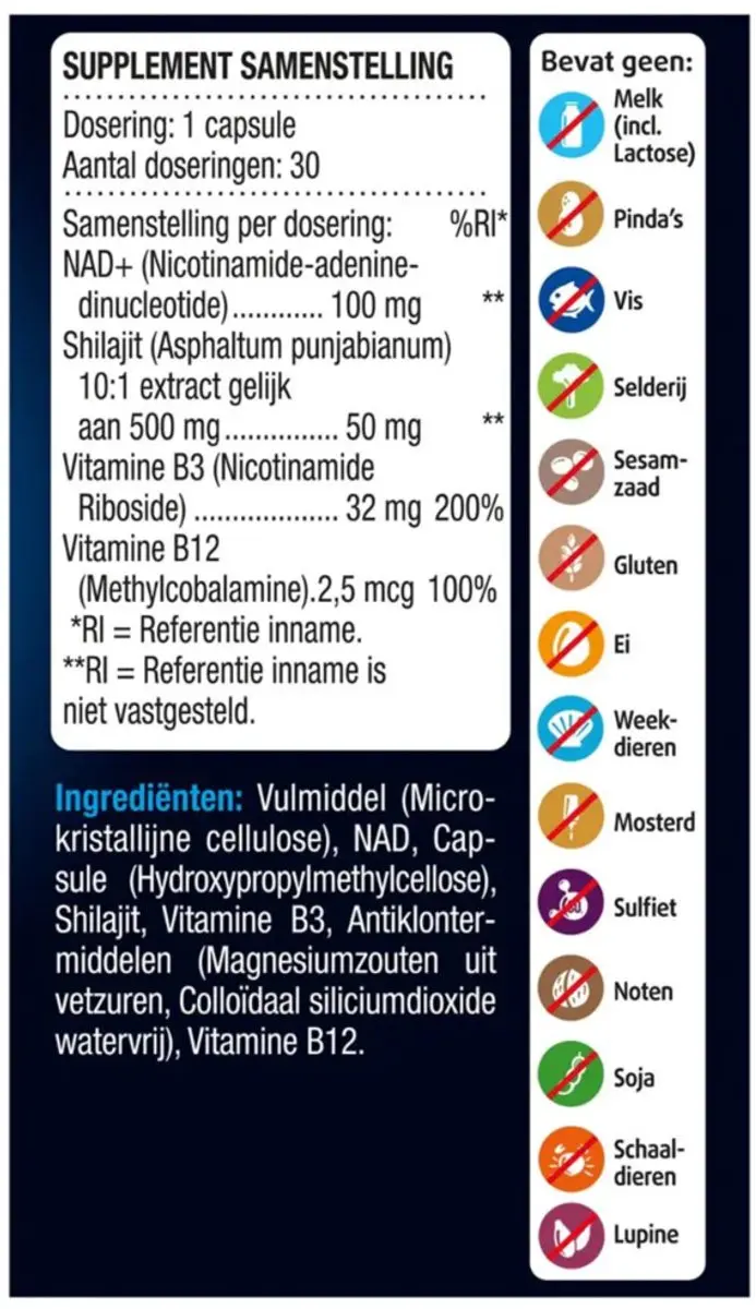 Lucovitaal NAD+ Capsules - 60 Stuks