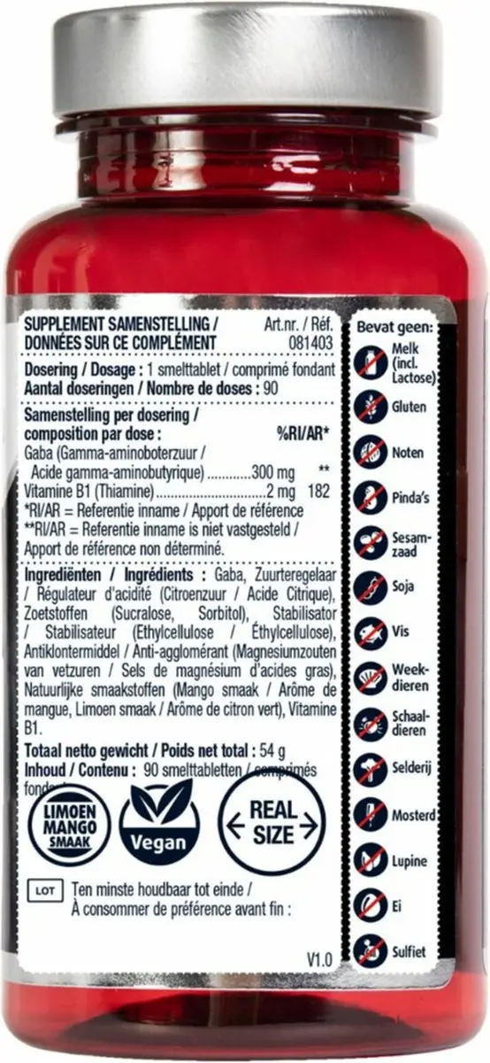 Lucovitaal GABA 90 Smelttabletten - 2 Stuks