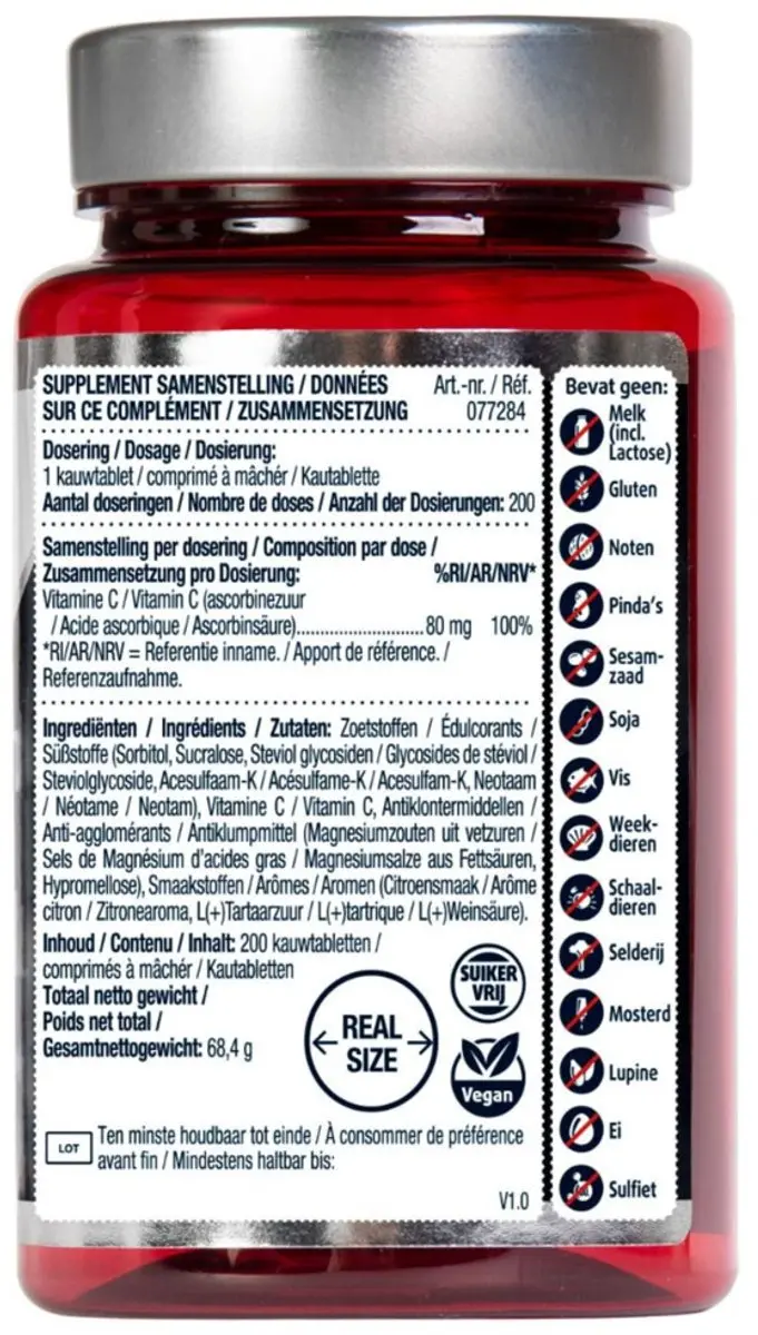 Lucovitaal Vitamine C 80mcg Kauwtablet - 200 Stuks