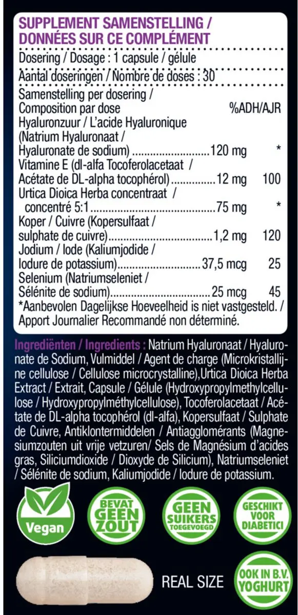 Lucovitaal Hyaluronzuur 120mg One A Day - 90 Capsules