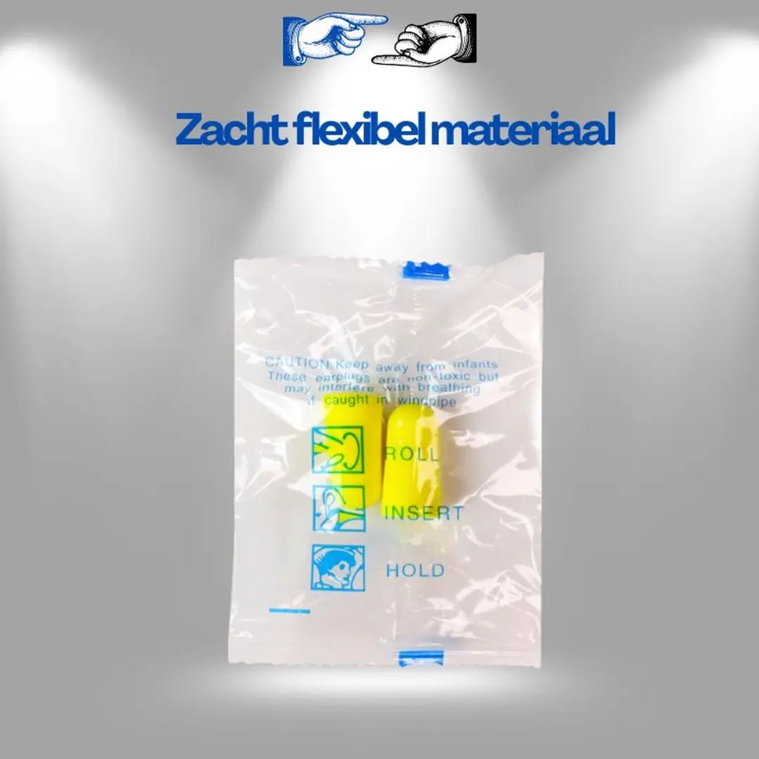 Lean Toys Oordoppen Geluidsdempend Geel - 24.5x13mm - afbeelding 6 van 6