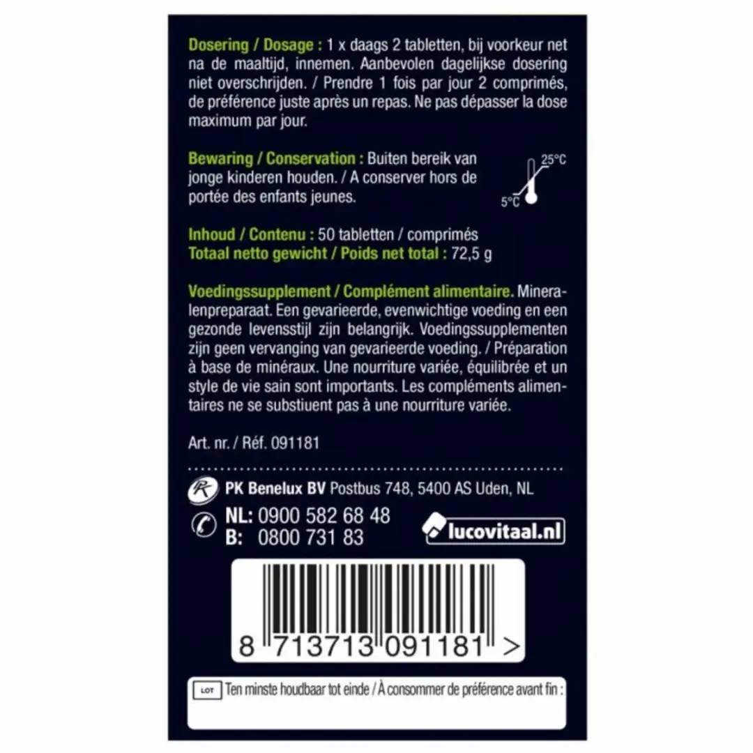 Lucovitaal Zuur Base - 100 tabletten (2x50)