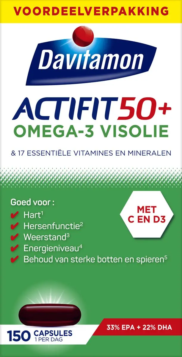 Davitamon Actifit 50+ Omega3 Multivitamine