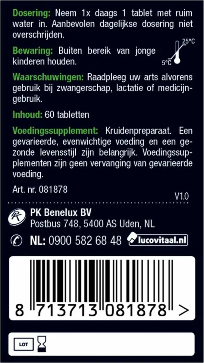 Lucovitaal Maca & Shilajit 60 Tabletten
