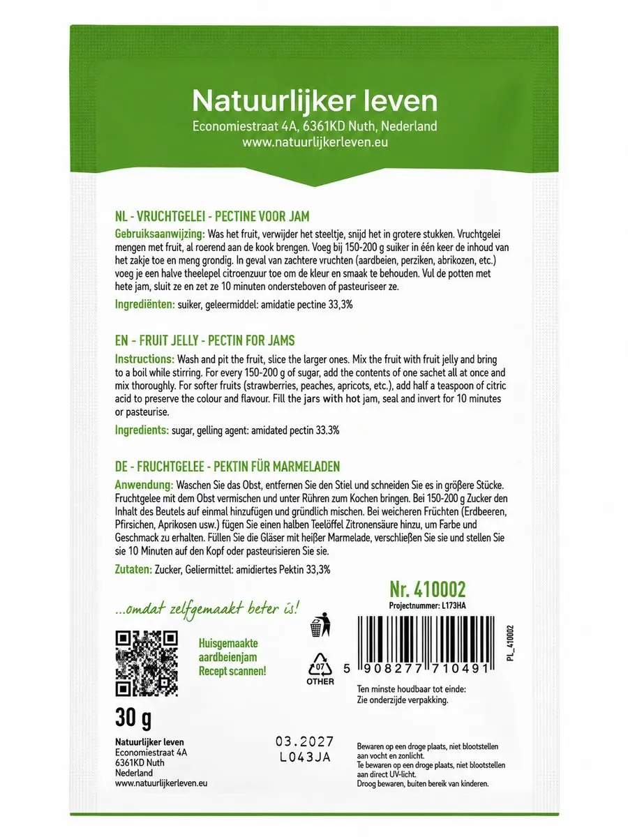 Browin Natuurlijke Pectine 30g
