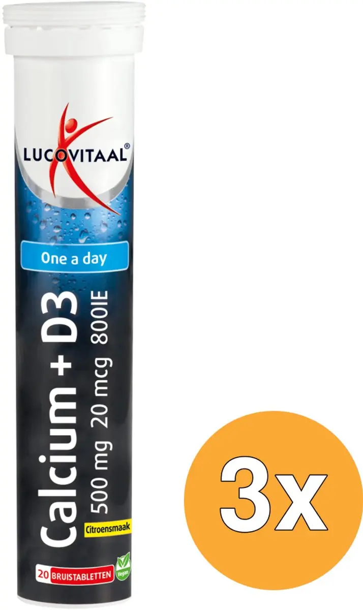 Lucovitaal Calcium 500mg + D3 Bruistabletten