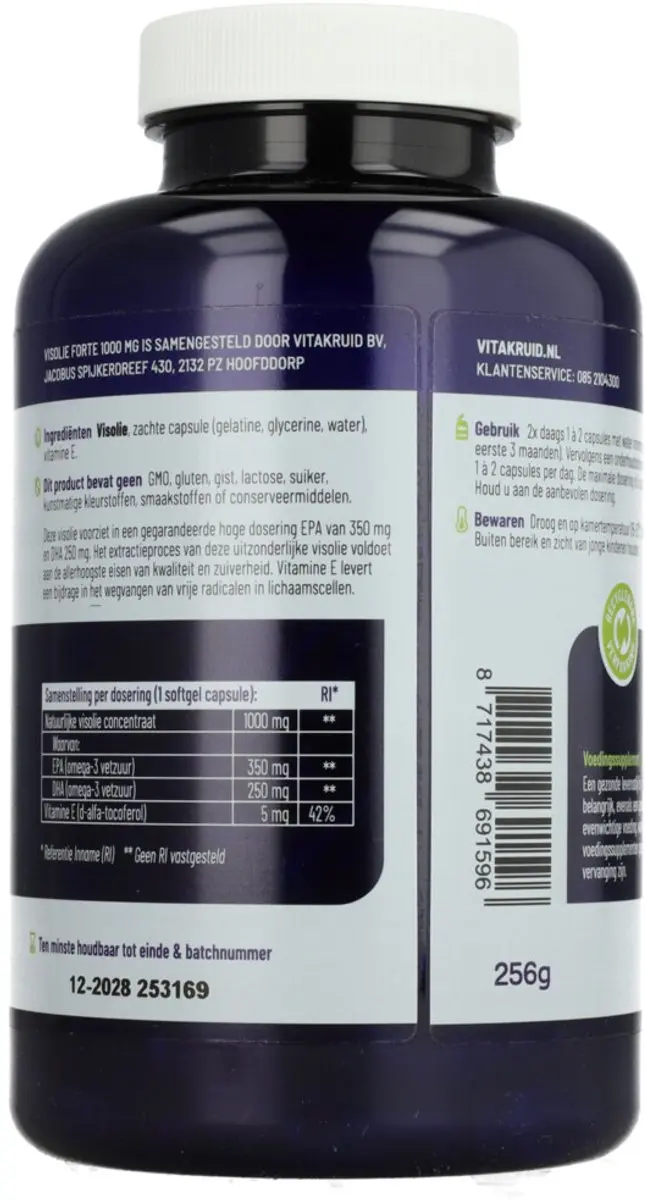 Vitakruid Visolie Forte 360g - 2x180 Softgels