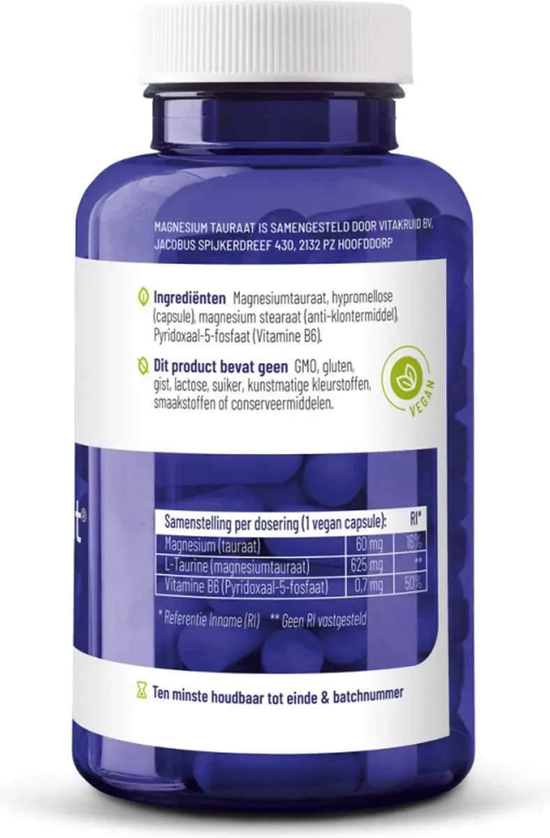 Vitakruid Magnesium Tauraat 90 Vegicaps