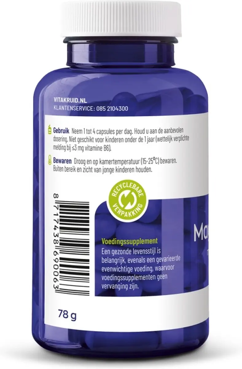 Vitakruid Magnesium Tauraat 90 Vegicaps