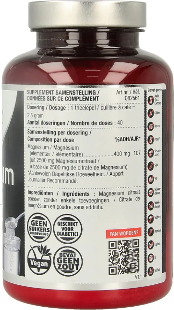 Lucovitaal Magnesium Citraat 400mg Poeder 100g