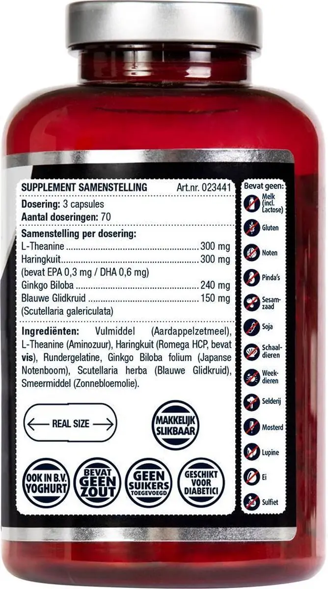 Lucovitaal L-Theanine Omega 3 Voedingssupplement 210 Capsules