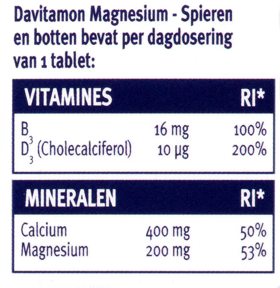 Davitamon Magnesium Tabletten 42 Stuks - Met Calcium & Vitamine D
