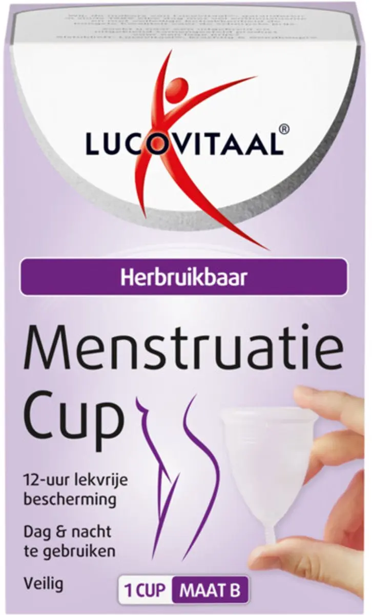 Lucovitaal Menstruatiecup Maat B - Transparant - afbeelding 6 van 6