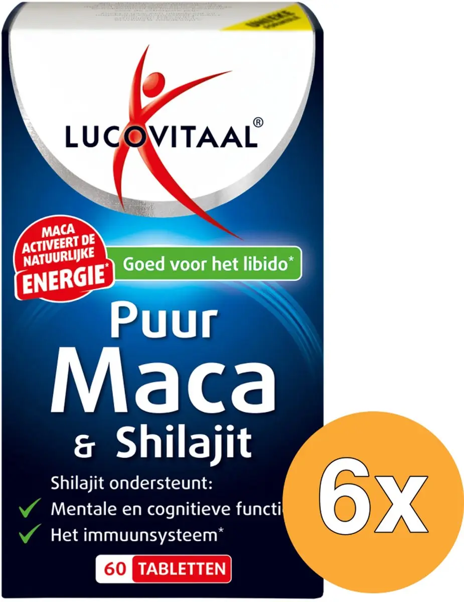 Lucovitaal Maca & Shilajit Puur 6x60 Tabletten