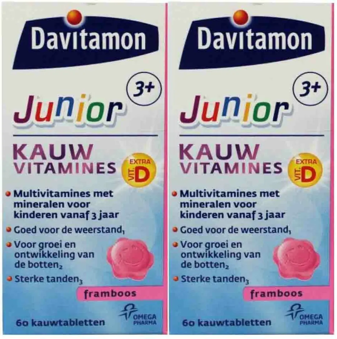 Davitamon Junior 3+ Kauwtabletten Framboos