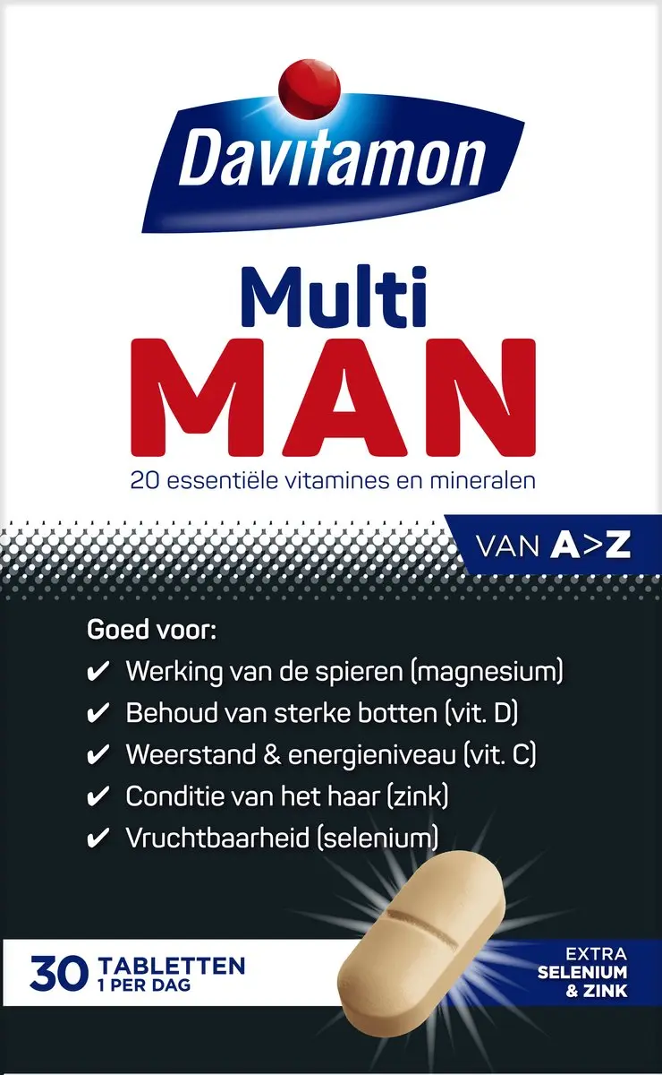 Davitamon Multi Man Multivitaminen 30 Tabletten