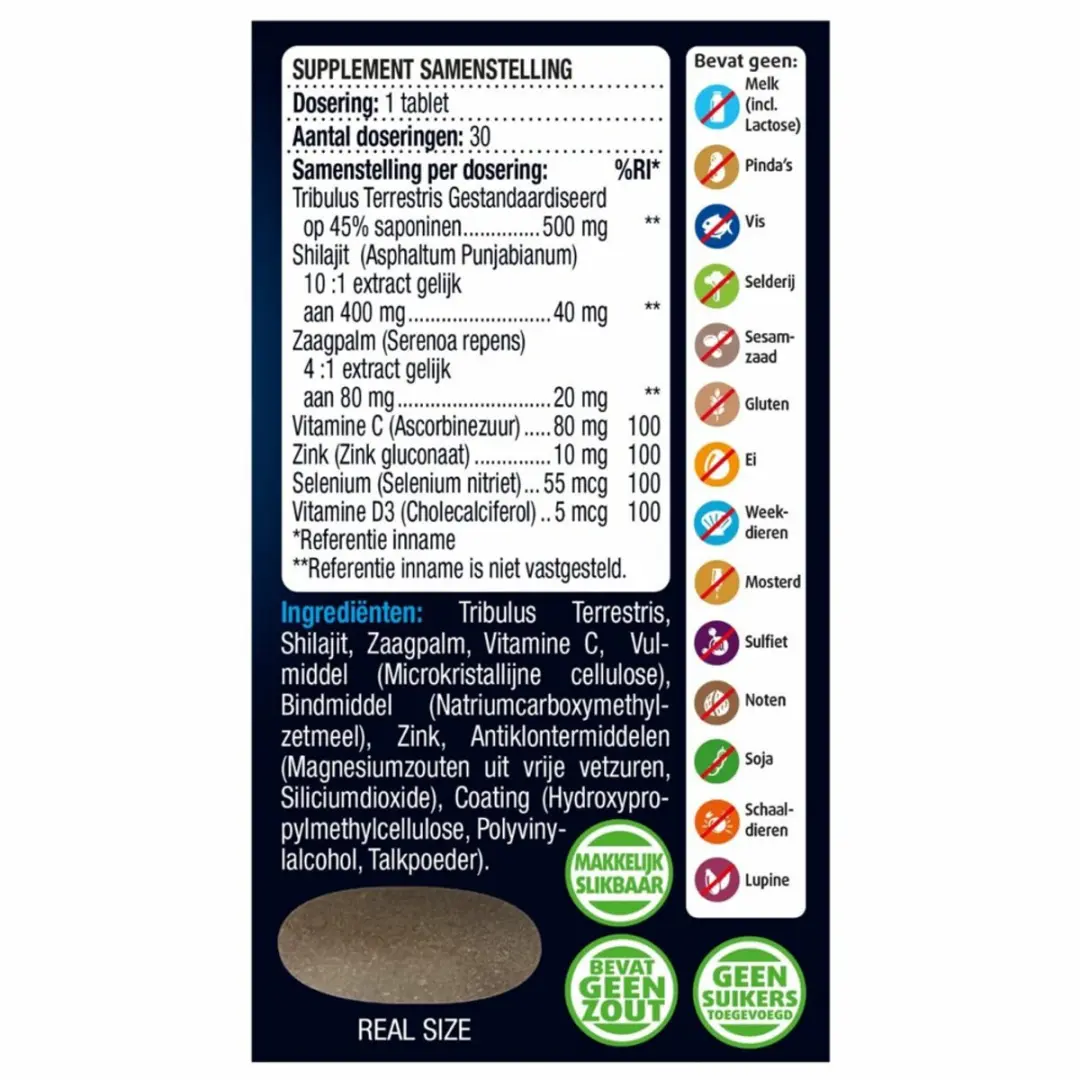 Lucovitaal Testosteron Mannen Support - 60 tabletten