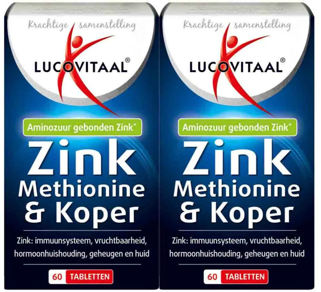Lucovitaal Zink Methionine & Koper - 120 tabletten