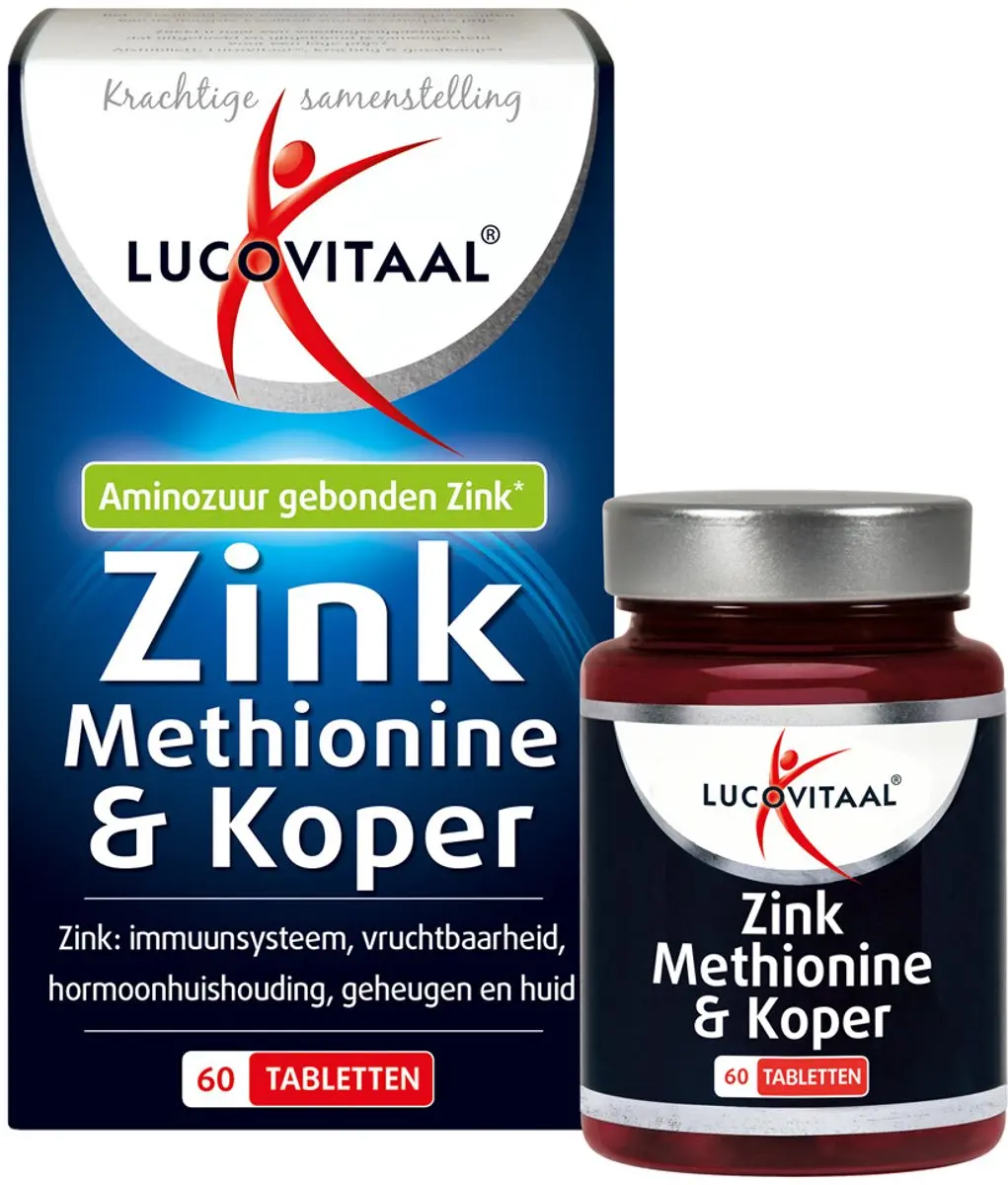 Lucovitaal Zink Methionine & Koper - 120 tabletten
