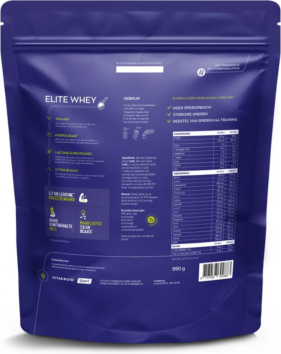 Vitakruid Elite Whey Hydrolysate Isolate 990g