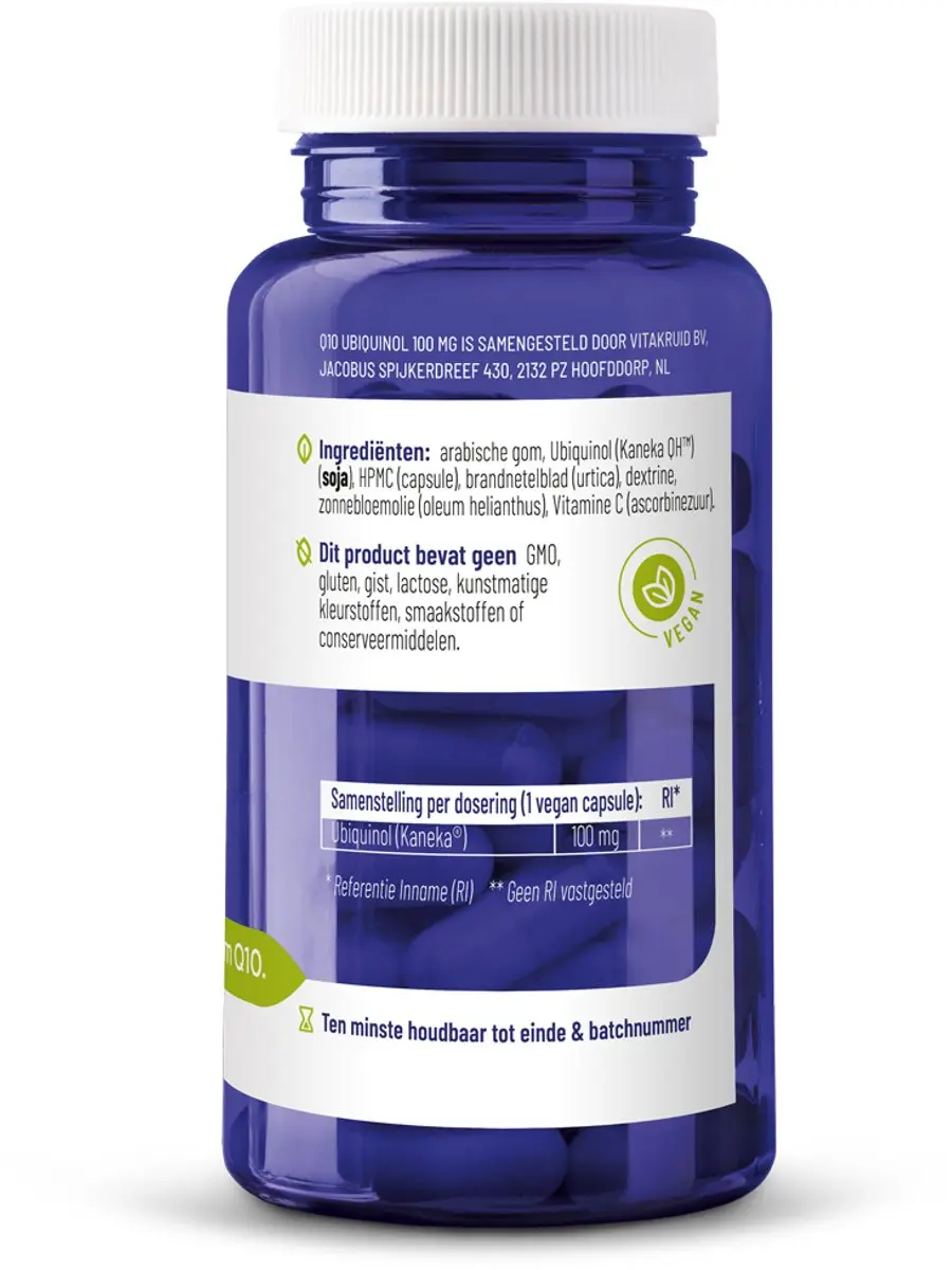 Vitakruid Q10 Ubiquinol 100mg - 90 Vegacapsules