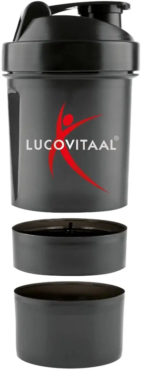 Lucovitaal Shakebeker Smart 2Go 500ml - Zwart