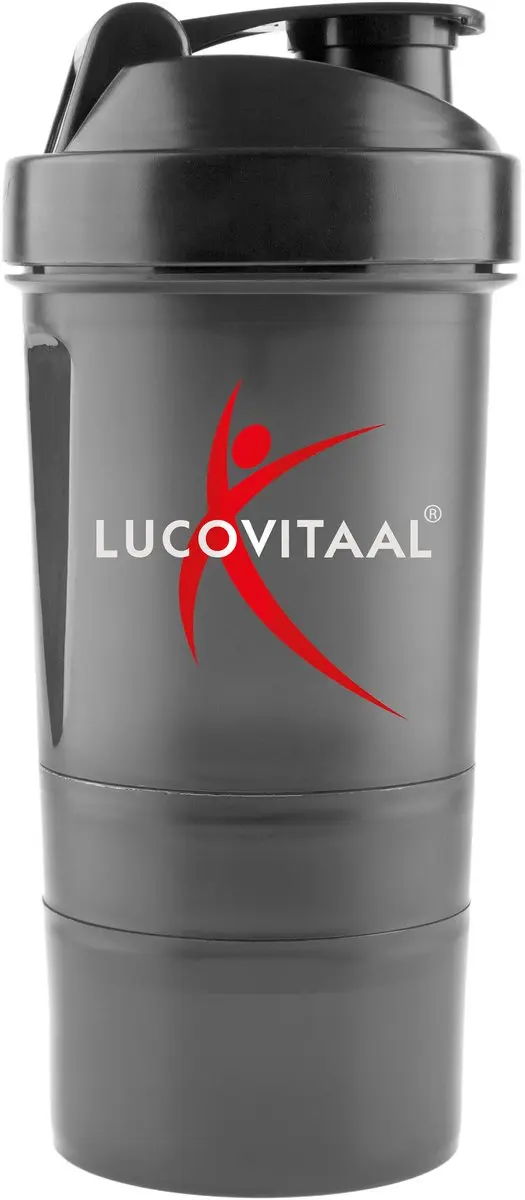 Lucovitaal Shakebeker Smart 2Go 500ml - Zwart