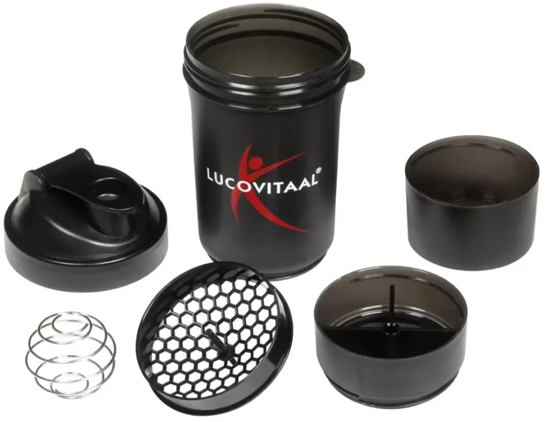 Lucovitaal Shakebeker Smart 2Go 500ml - Zwart