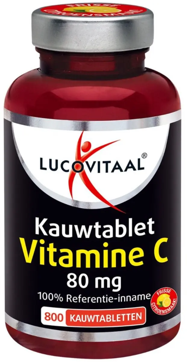 Lucovitaal Vitamine C 80mcg Kauwtablet Citroen - 2x800 Stuks