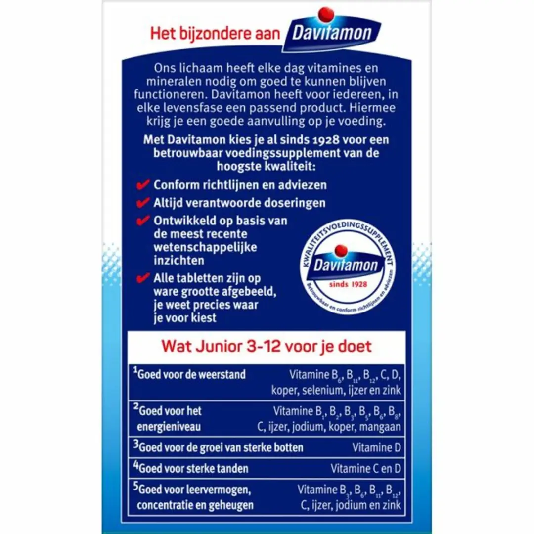 Davitamon Junior 3+ Multivruchten Kauwtabletten - 240g