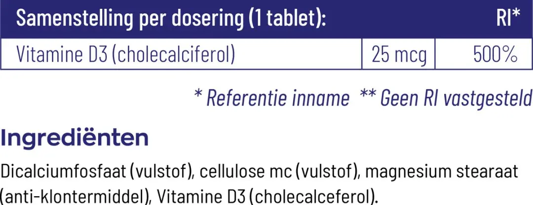 VitaKruid Vitamine D3 25 mcg - 120 tabletten