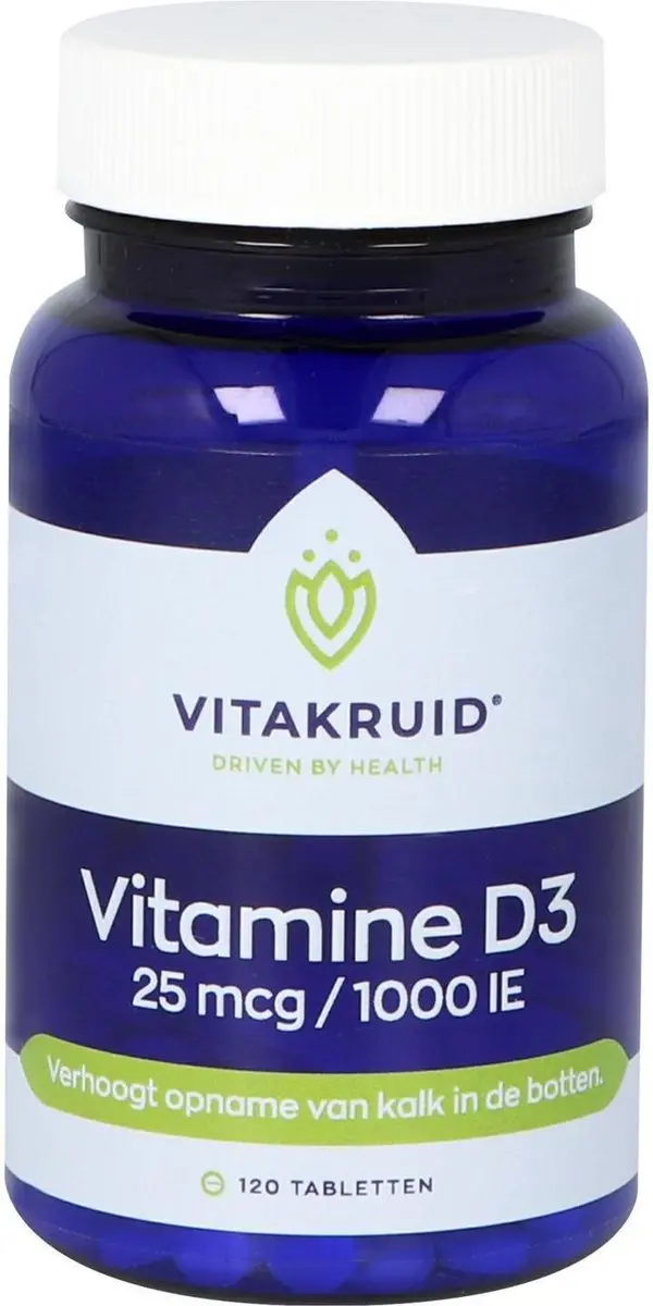 VitaKruid Vitamine D3 25 mcg - 120 tabletten - afbeelding 6 van 6