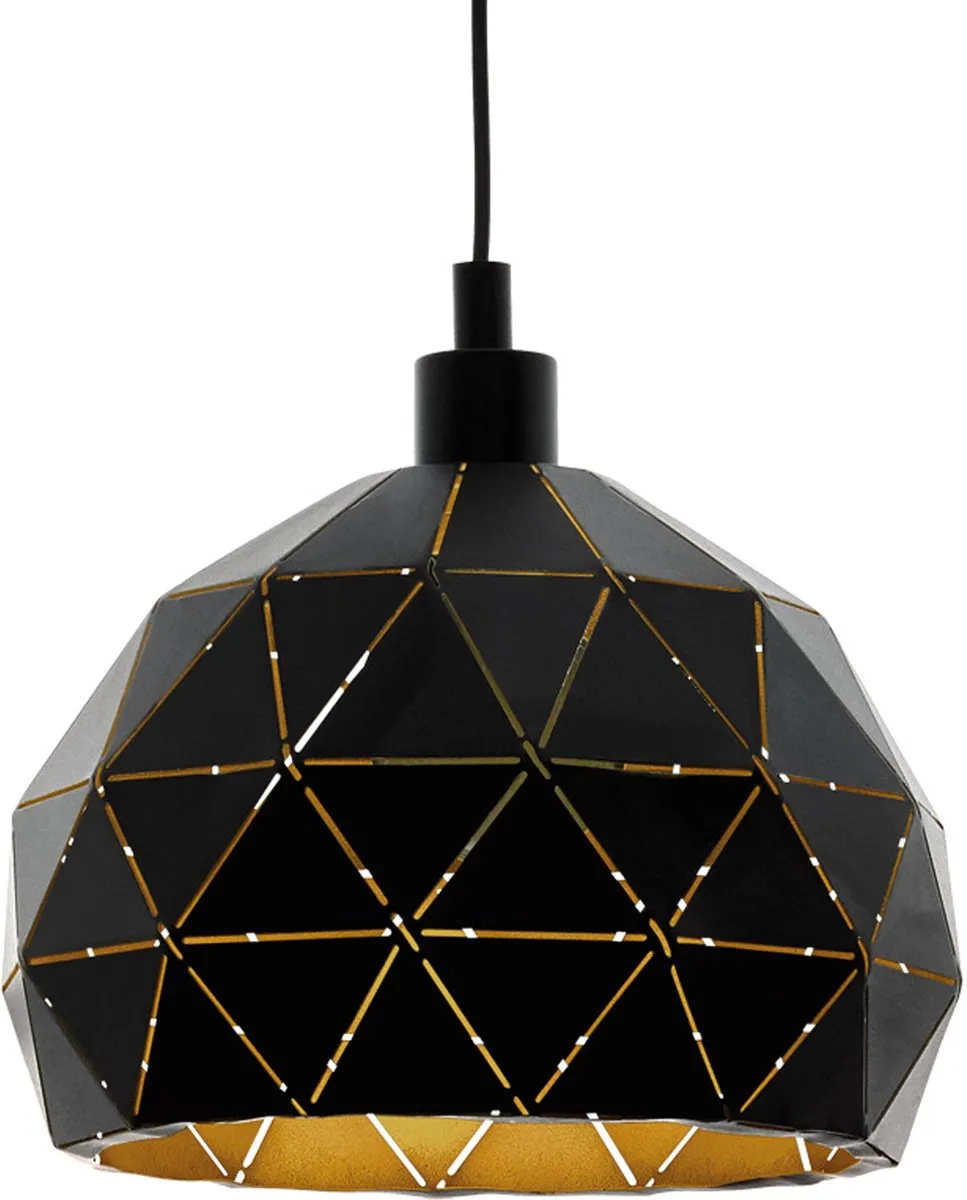 Eglo Roccaforte Hanglamp E27 - Ø40cm - Zwart/Goud