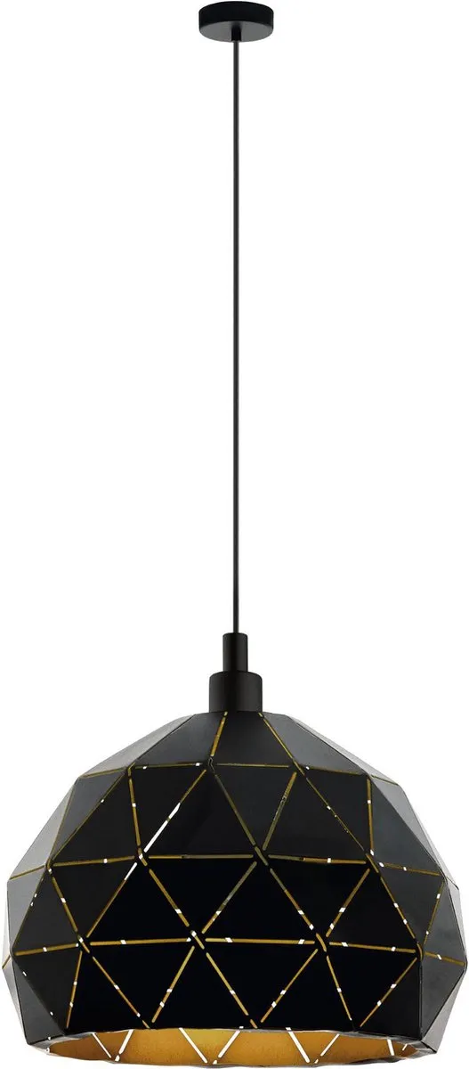 Eglo Roccaforte Hanglamp E27 - Ø40cm - Zwart/Goud