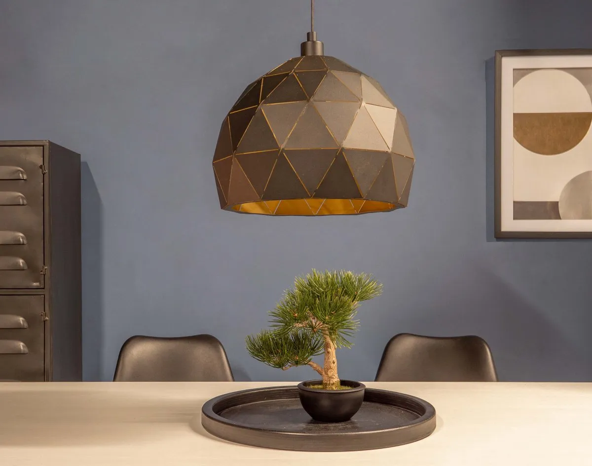Eglo Roccaforte Hanglamp E27 - Ø40cm - Zwart/Goud - afbeelding 6 van 6