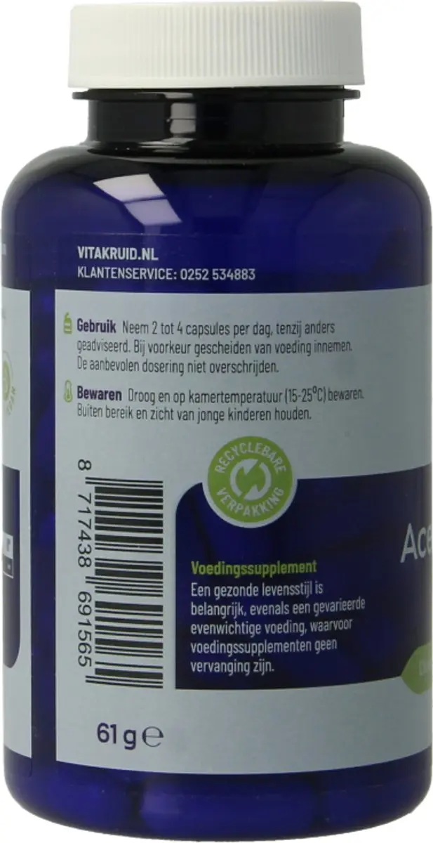Vitakruid Acetyl-L-Carnitine 500mg - 90 Stuks
