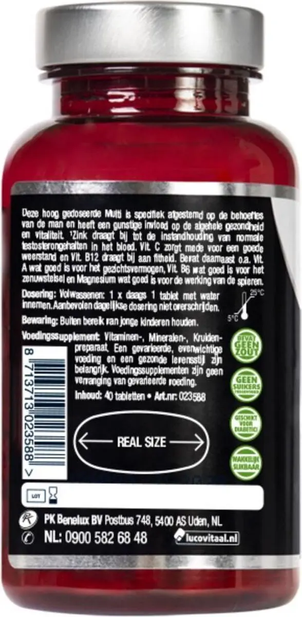 Lucovitaal Compleet Man Multivitamine 40 Tabletten