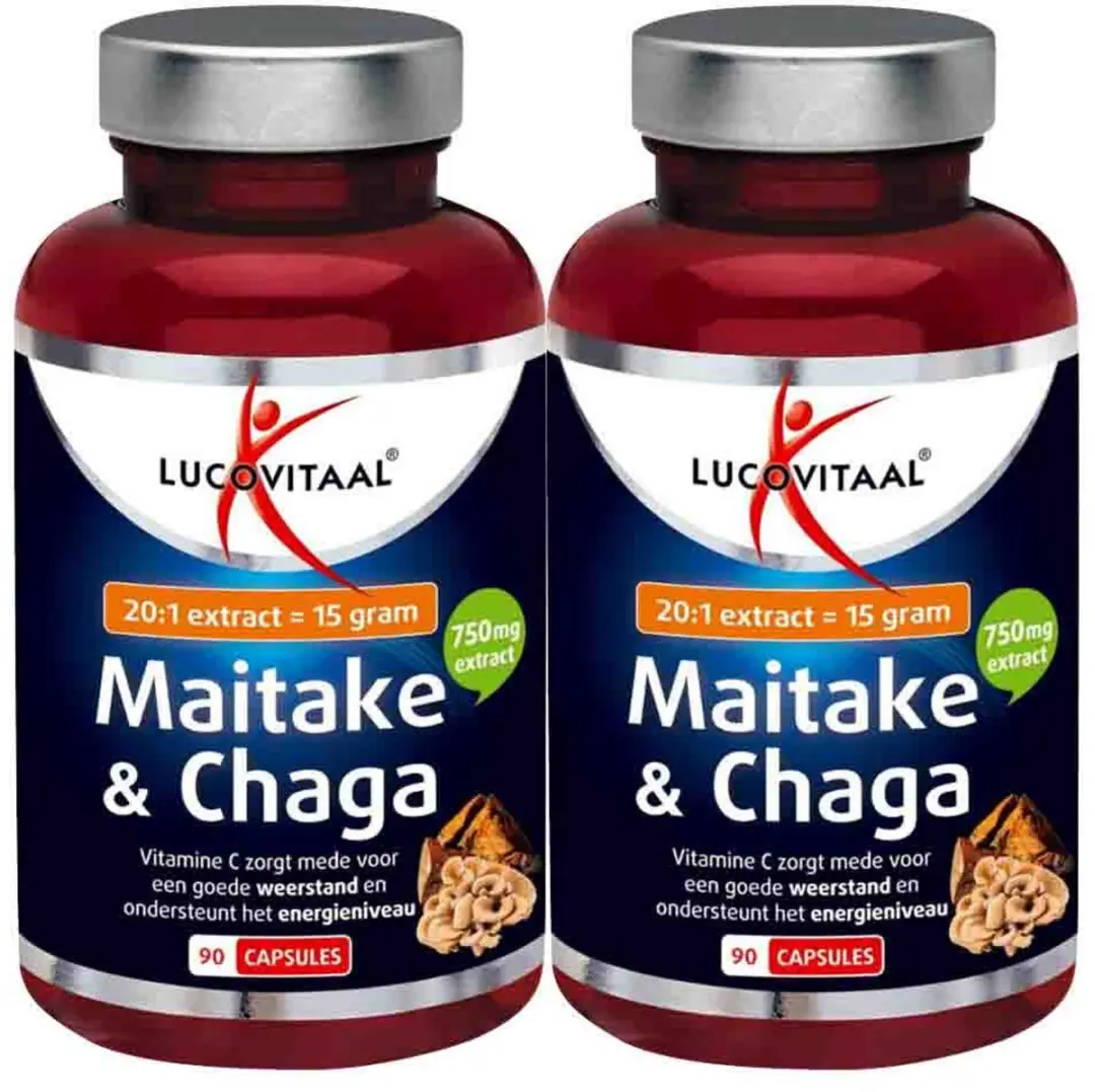 Lucovitaal Maitake & Chaga 180 Capsules - 2x90
