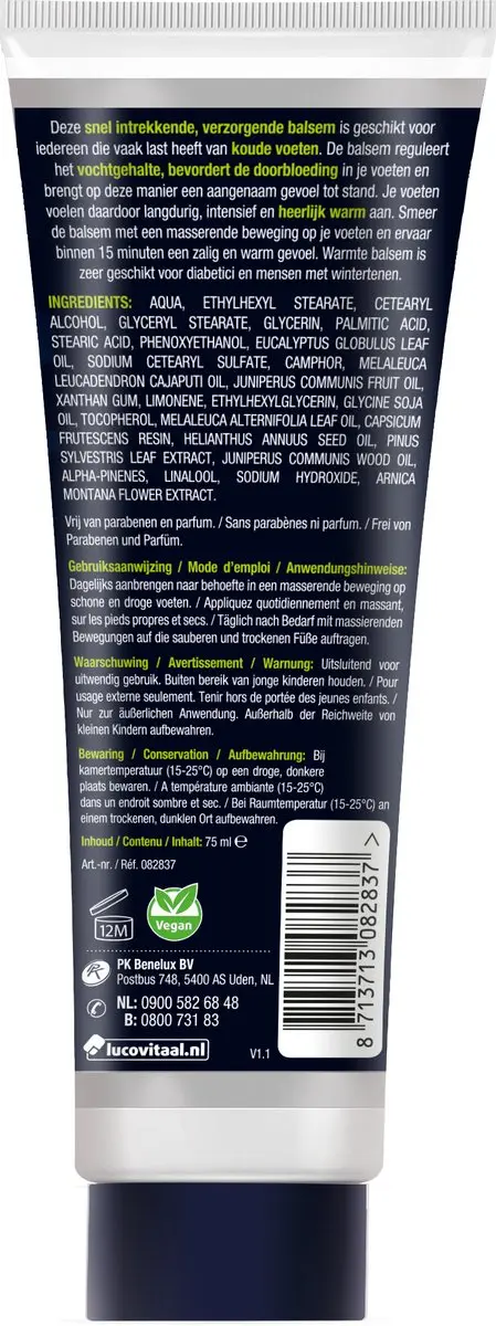 Lucovitaal Voeten Warmte Balsem 75ml