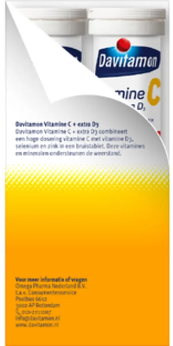 Davitamon Vitamine C + D3 Bruistabletten - 60 Stuks