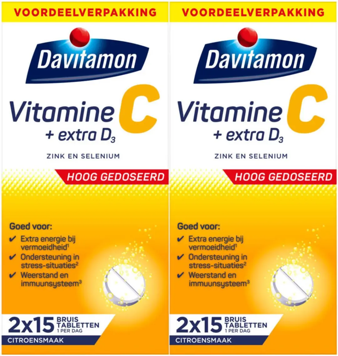 Davitamon Vitamine C + D3 Bruistabletten